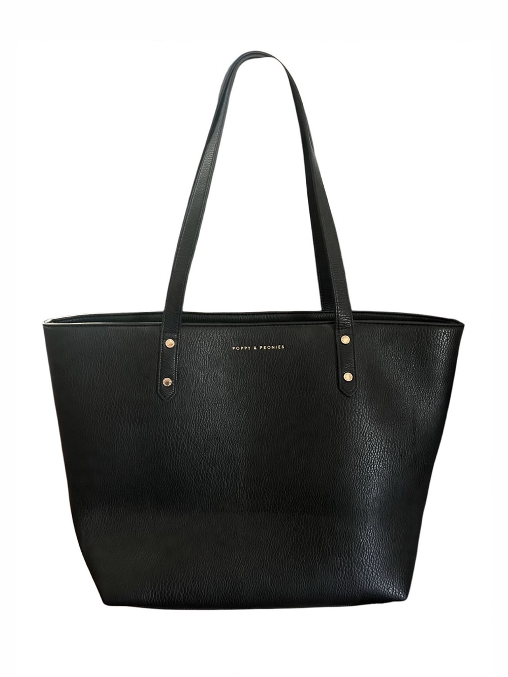 Poppy & Peonies Black Go-Getter Tote